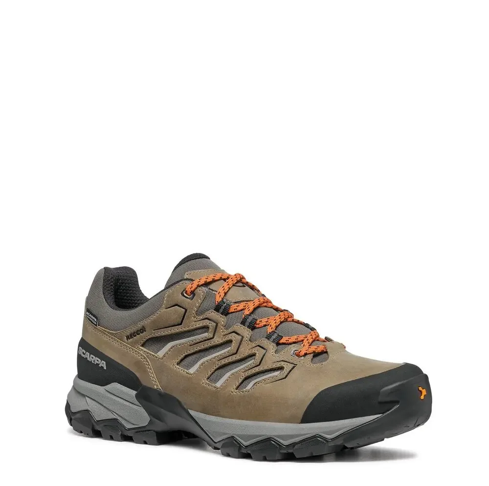 SCARPA MEN'S MORAINE WP WATERPROOF SHOES - FOSSIL BROWN - 8.5-9 WOMEN/7.5-8 MEN